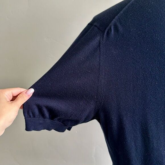 ZEGNA NAVY BLUE PREMIUM COTTON T-SHIRT - Picture 9 of 12